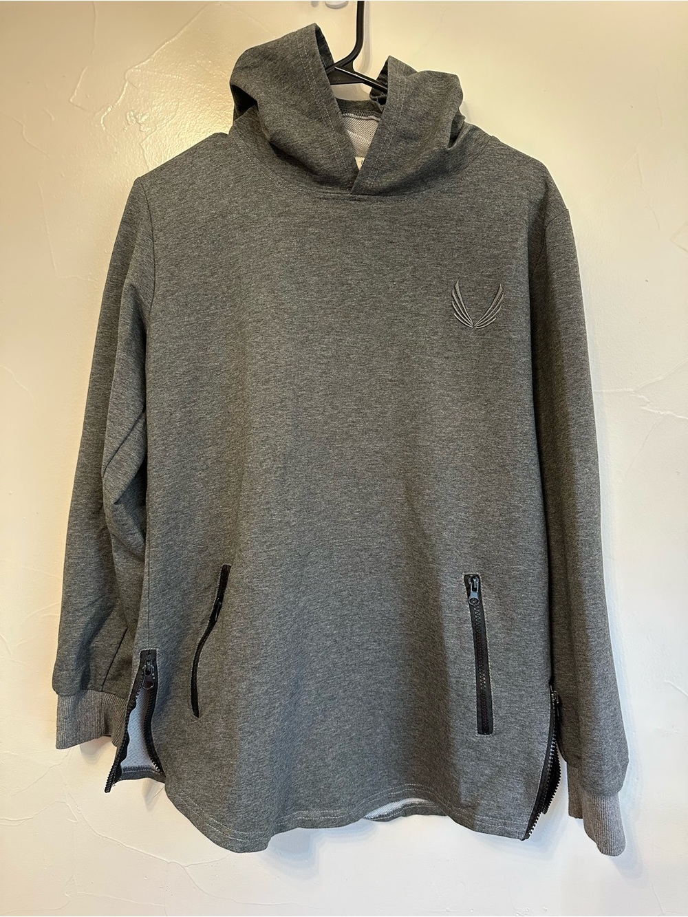 Gymshark women’s Dark Gray Crewneck Hoodie with Zip Pockets